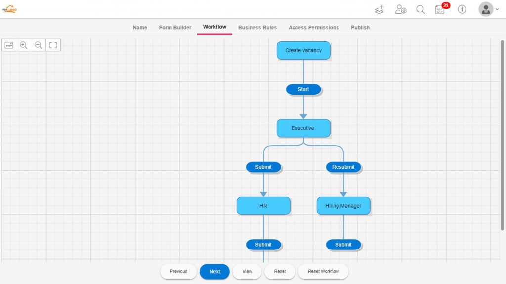 recruitment solution - workflow