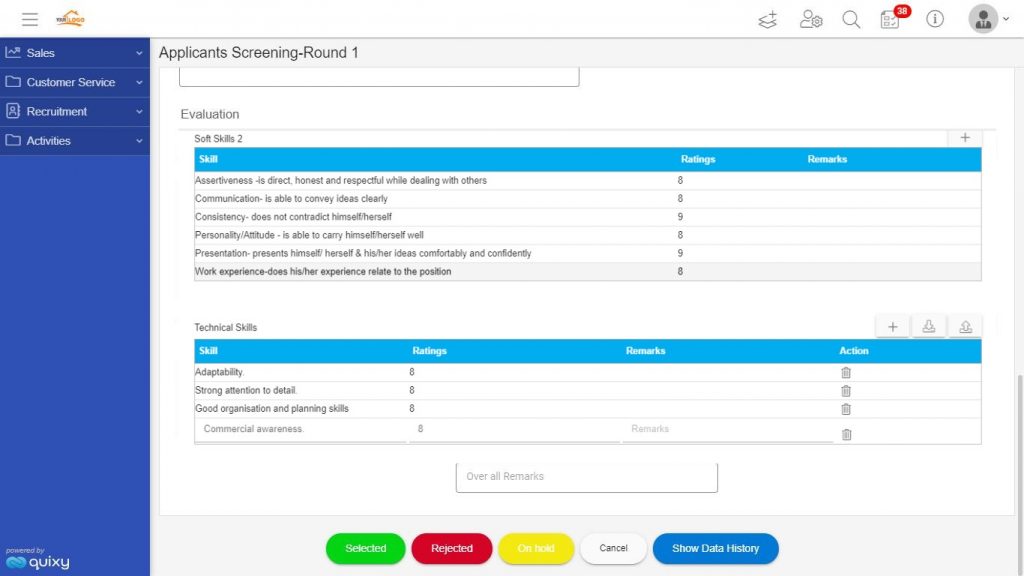 evaluation snapshot