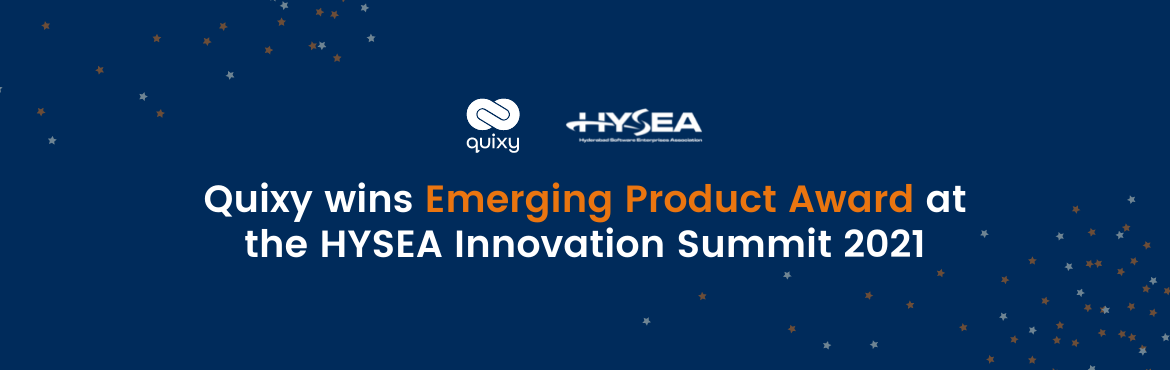 Quixy wins Emerging Product Award at the HYSEA Innovation Summit 2021