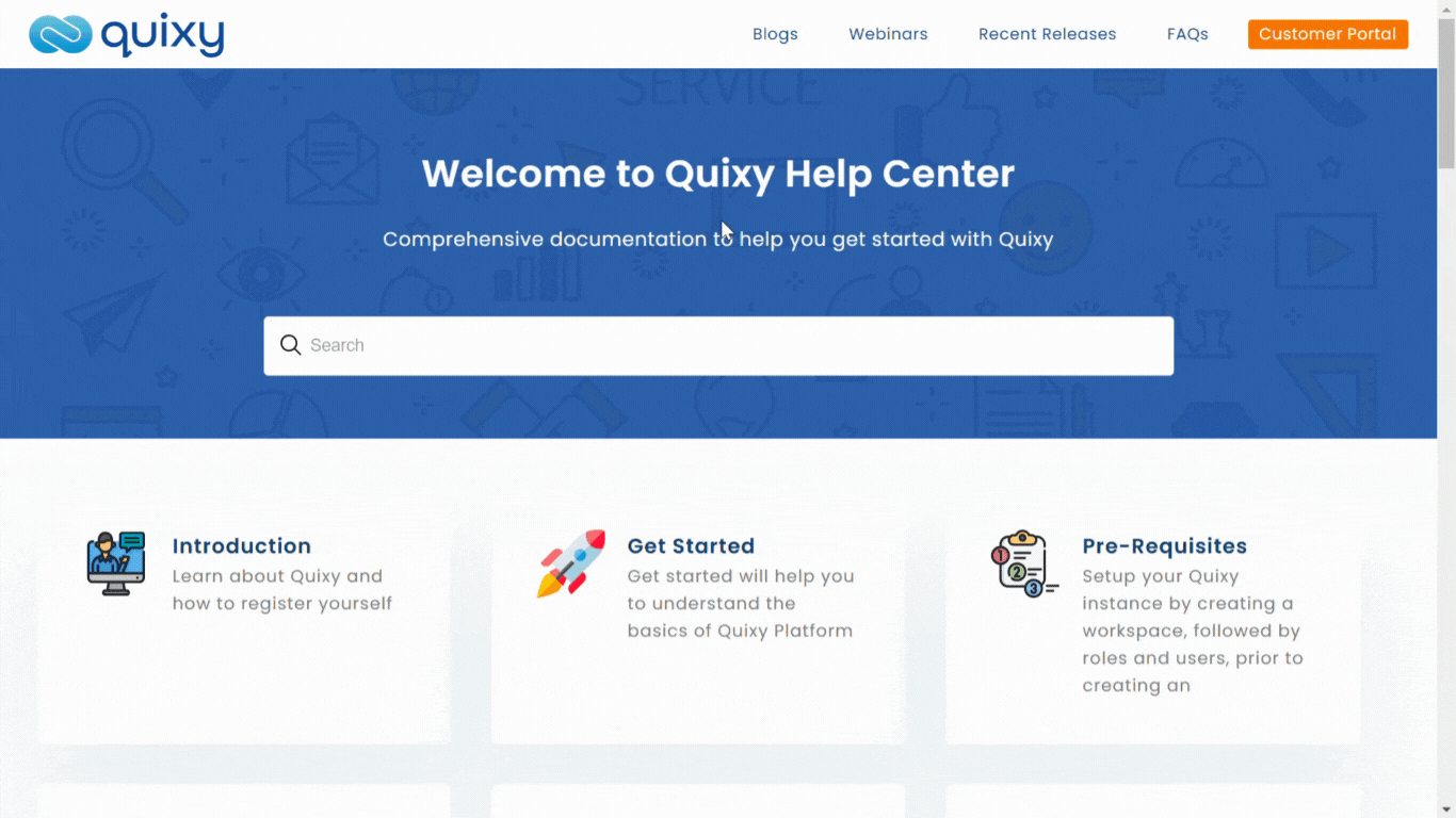 Quixy Support Help Center