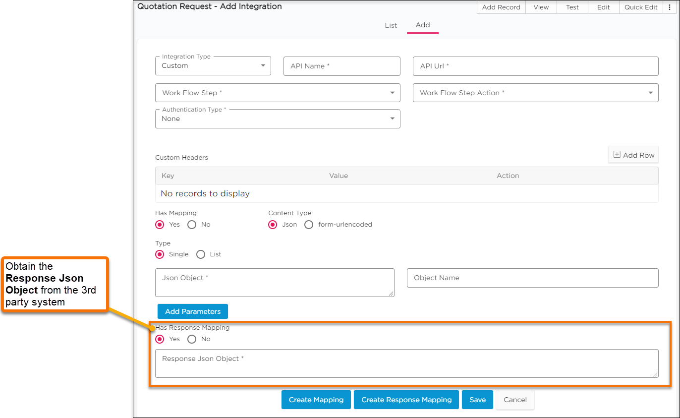 Integrations - New ability to map and handle API response data in Quixy