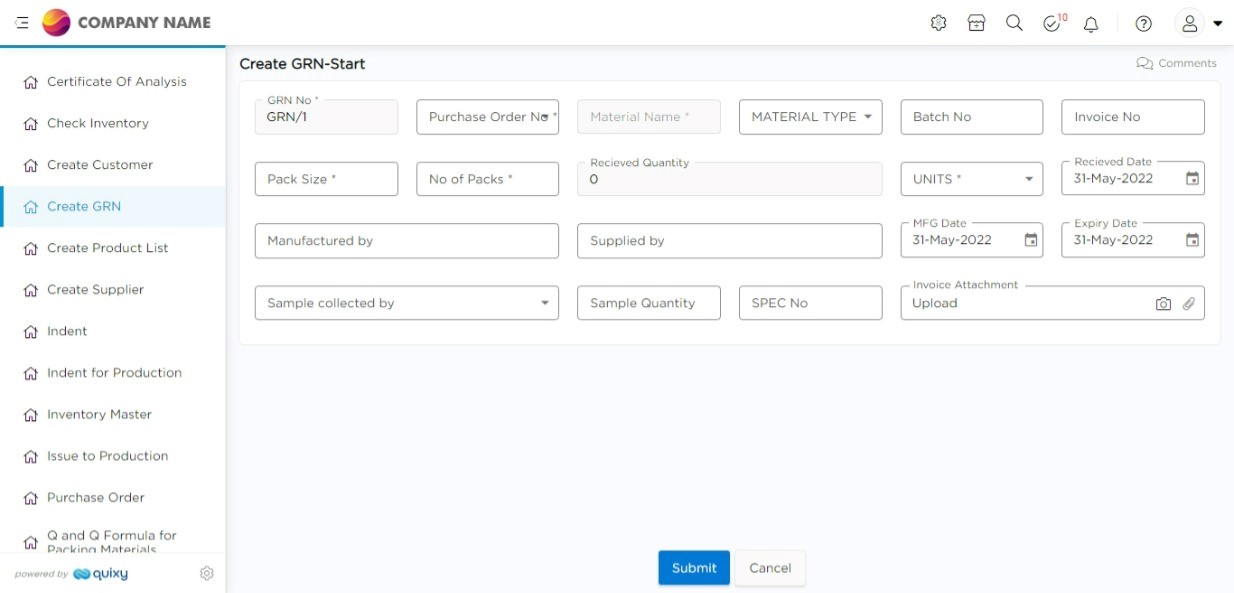 Procurement Process Automation - Create GRN