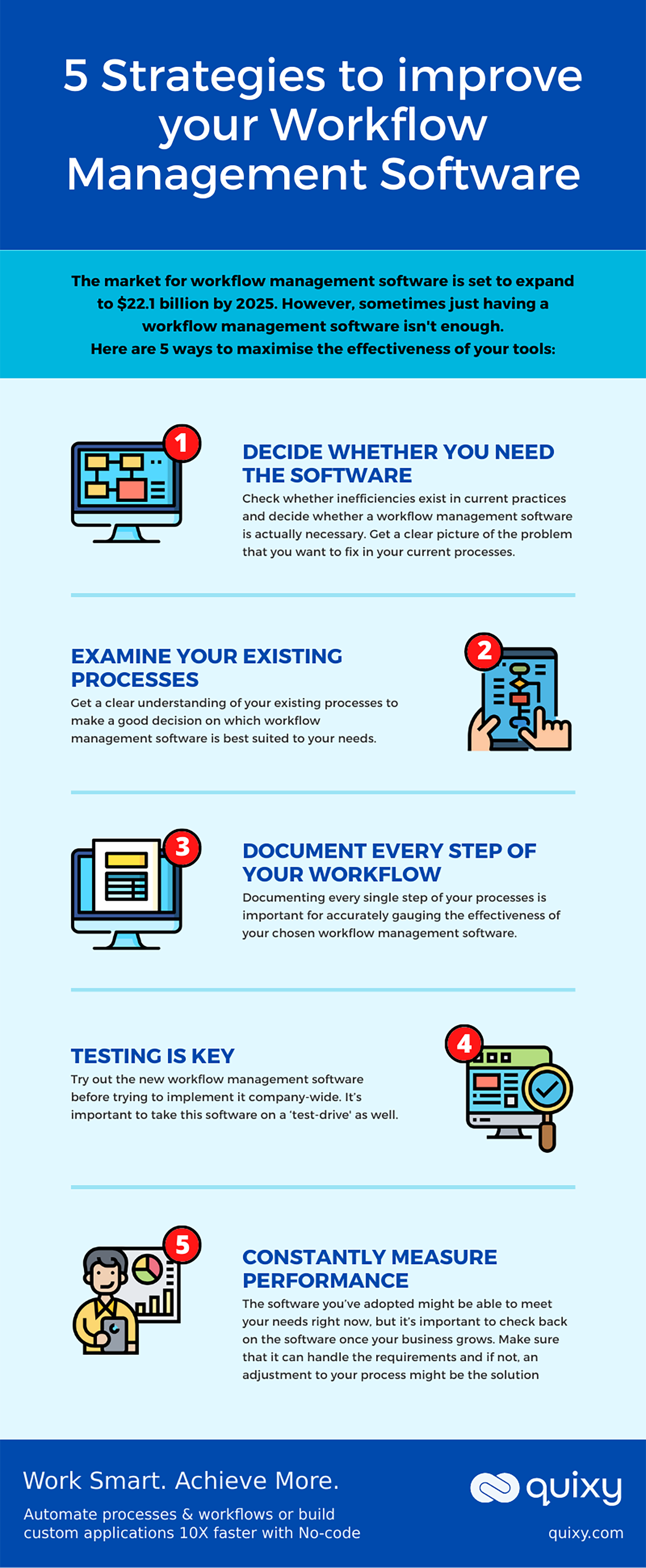 5 Strategies to improve your Workflow Management Software Infographic