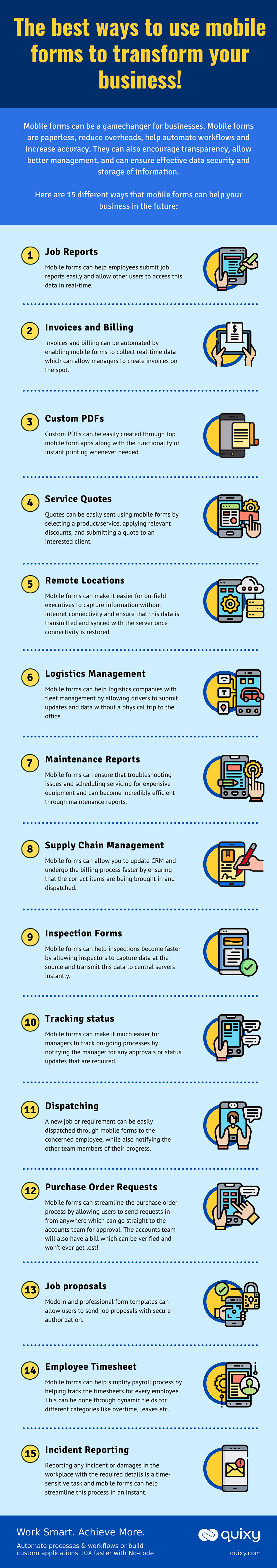 The best ways to use mobile forms to transform your business Infographic