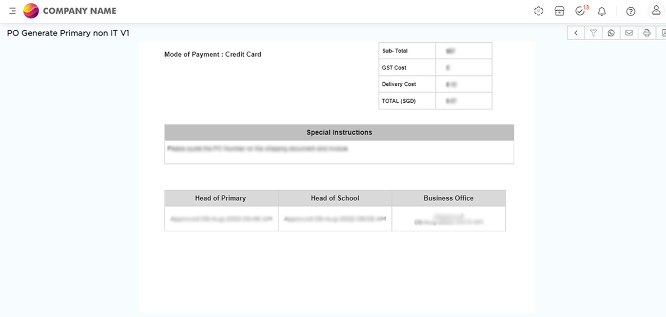 Purchase Requisition Form Document