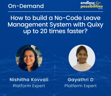 No-Code Leave Management System with Quixy up to 20 times faster