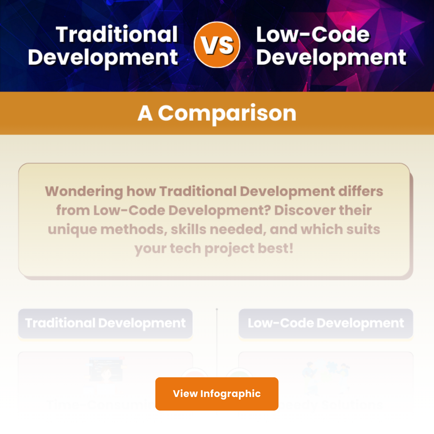 traditional vs. low code development