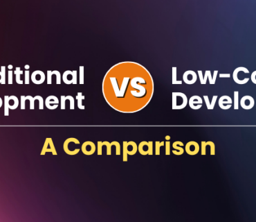 Low-Code vs traditional Development infographic